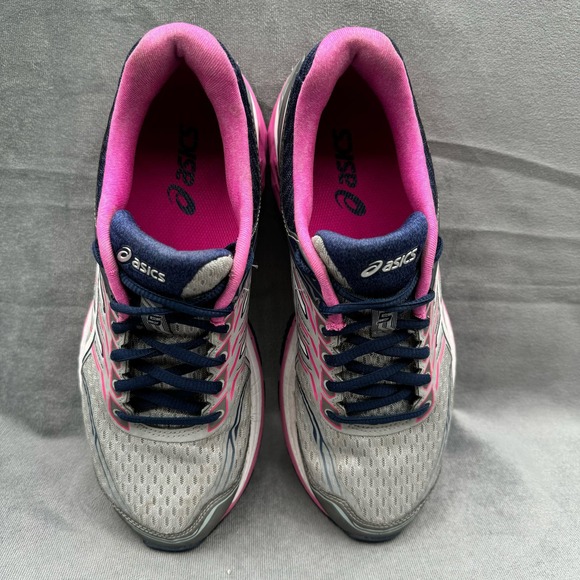 ASICS Women's Gt-2000 5 Running Shoe Mid Grey/White/Pink Glow Size 8 T575N - Picture 8 of 11